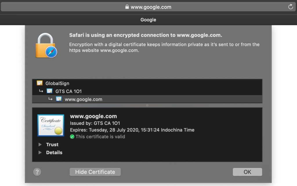 https secured website with ssl certificate