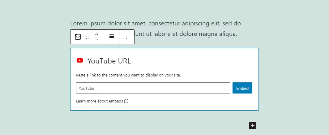 Embedding YouTube in Gutenberg WordPress