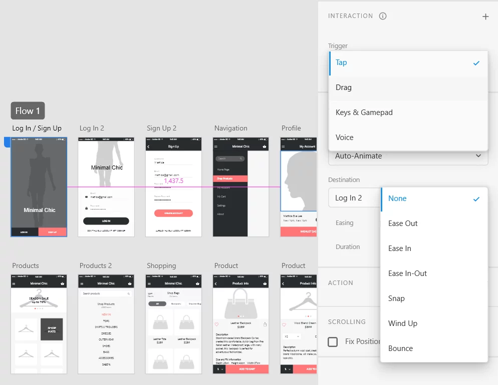 Design Apps Comparison: Adobe XD Animated Prototypes