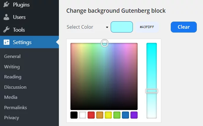 Gutenberg Customizer