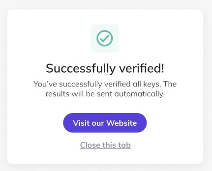 Send passwords securely and with verification