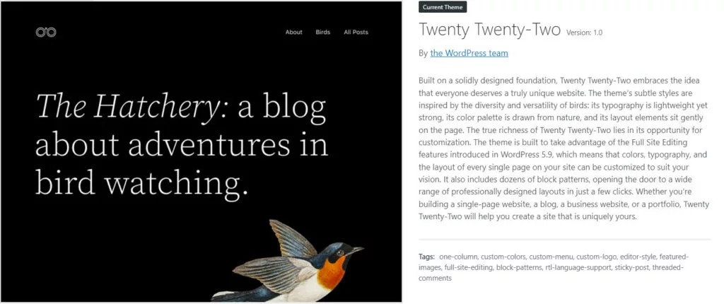 Twenty Twenty-Two Default Theme by WP team