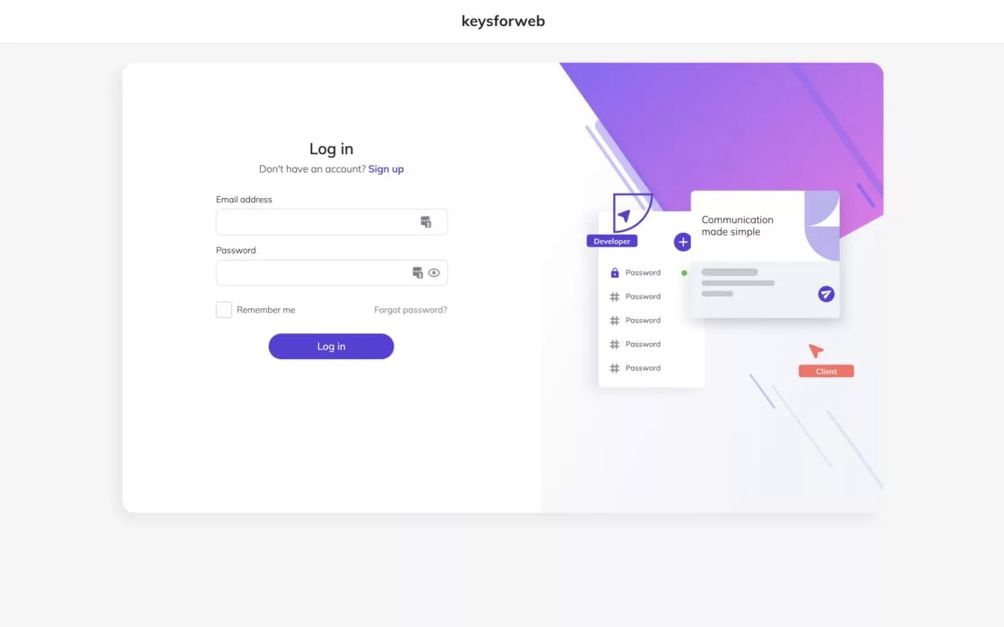 KeysForWeb login