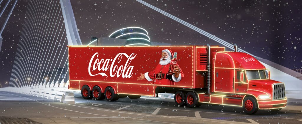 Branding for beginners - Coca Cola truck as a part of brand identity