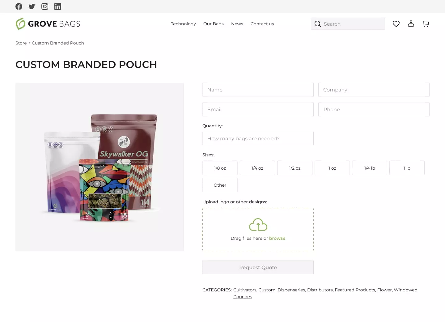 Grove Bags - User Experience