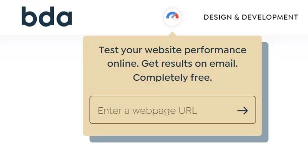 Use website performance test - available on our home page