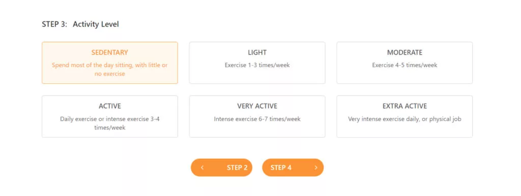 WP Calorie Calculator Pro - Interface