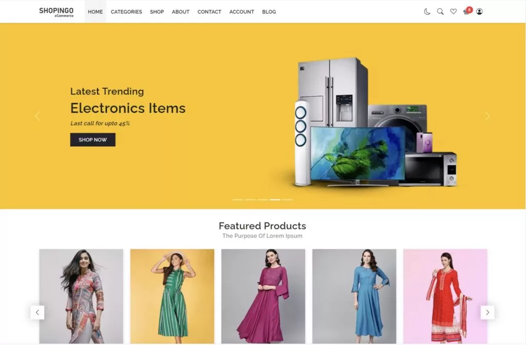 ecommerce website example for Top 10 Web Design Trends for Small Businesses in 2023 | Belov Digital Agency