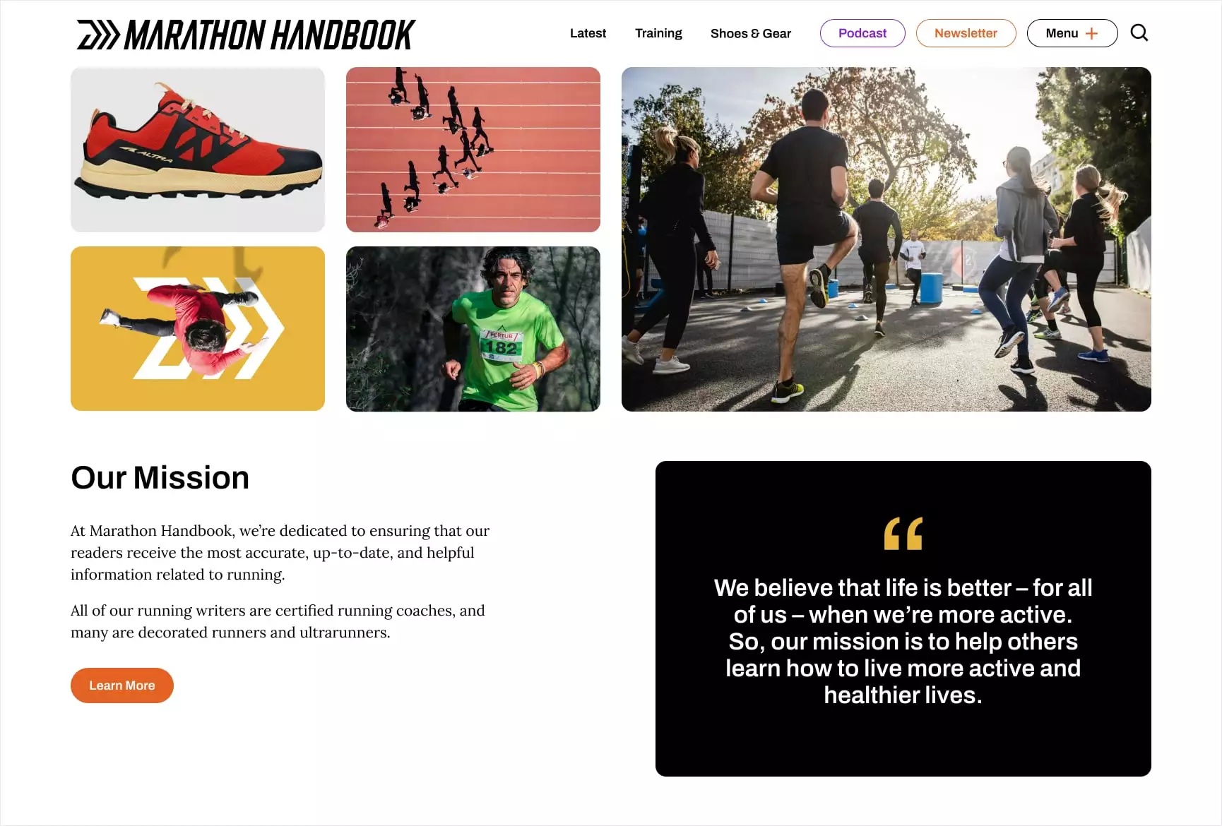 marathon handbook - about page